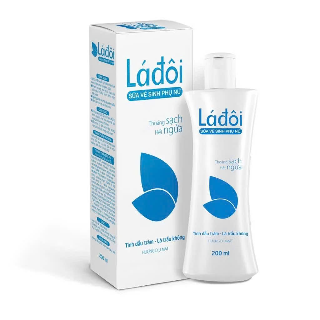 Sữa vệ sinh phụ nữ Shema Lá đôi màu xanh chai 200ml