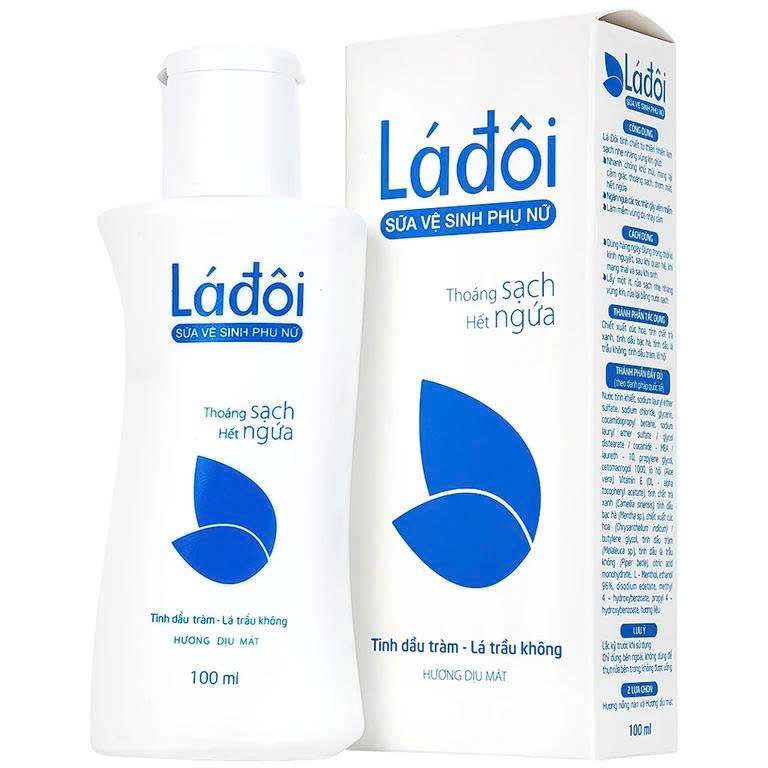 Sữa vệ sinh phụ nữ Shema Lá đôi màu xanh chai 100ml