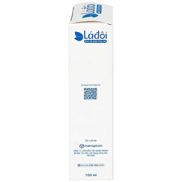 Sữa vệ sinh phụ nữ Shema Lá đôi màu xanh chai 100ml