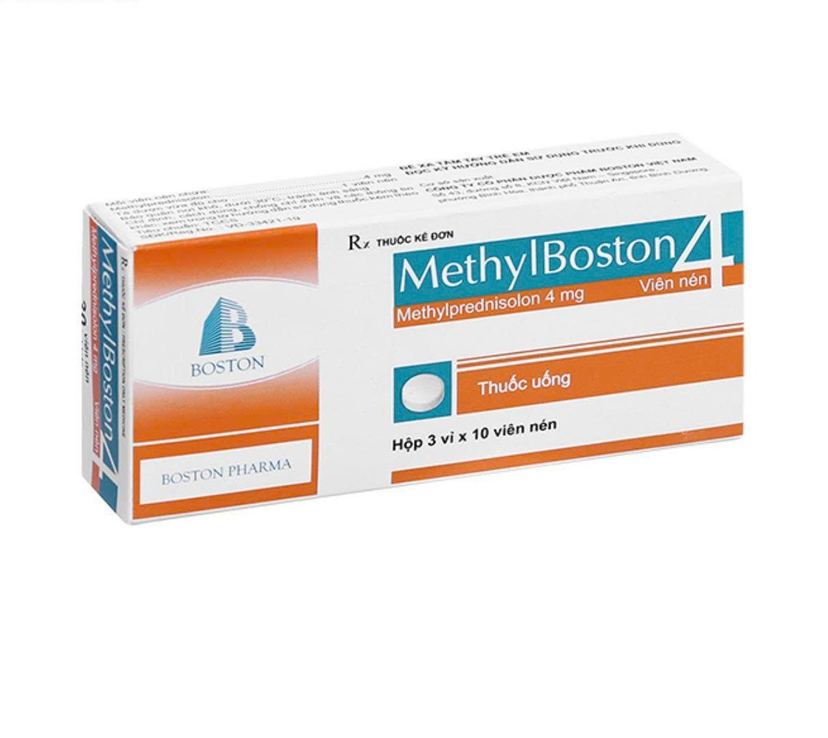 MethylBoston Methyprednisolon 4mg Boston Việt Nam (Hộp 100 viên)