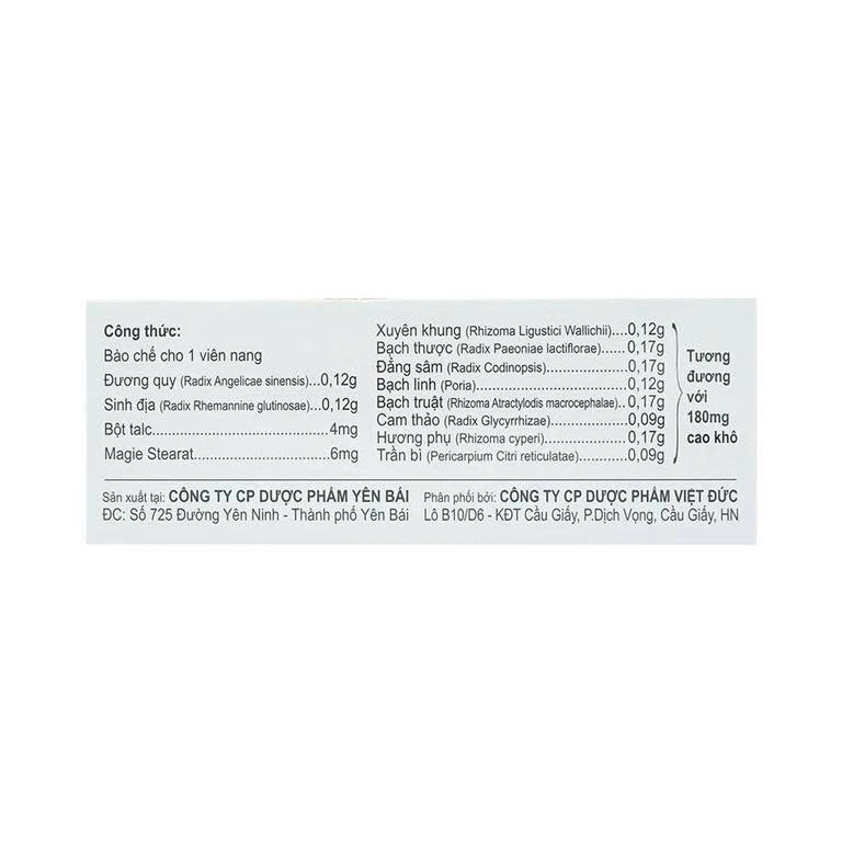 Phụ huyết khang dược việt đức (Hộp 50 viên)