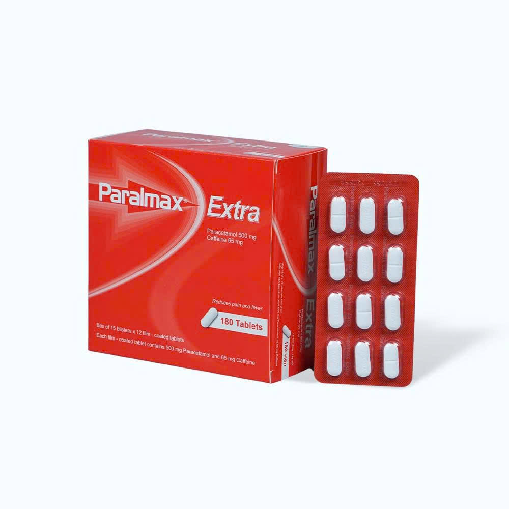 Viên nén Paralmax Extra Boston giảm đau và hạ sốt (hộp 15 vỉ x 12 viên)