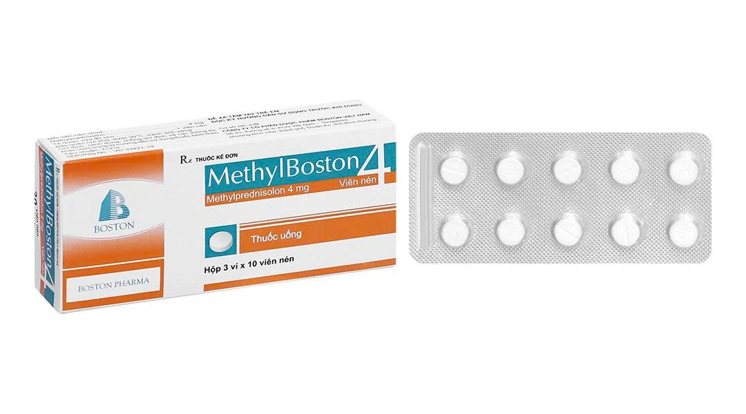 MethylBoston Methyprednisolon 4mg Boston Việt Nam (Hộp 100 viên)