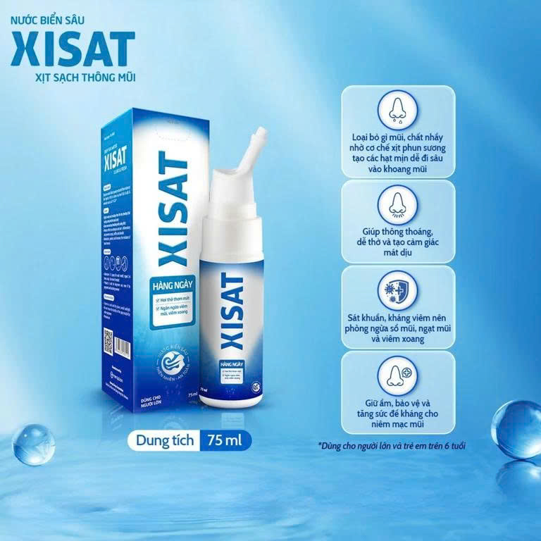 Xịt mũi xisat xanh cho người lớn (chai 75ml)