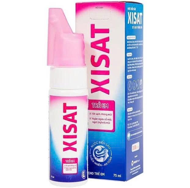 Xịt mũi xisat màu hồng cho trẻ em (chai 75ml)