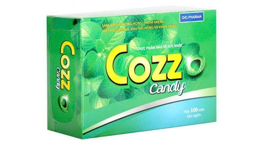 Kẹo ngậm Cozz Candy hỗ trợ giảm ho, đau rát họng (Hộp 100 viên)